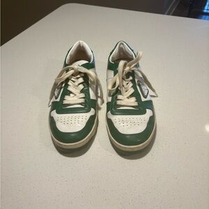 Green and White women’s Sneakers